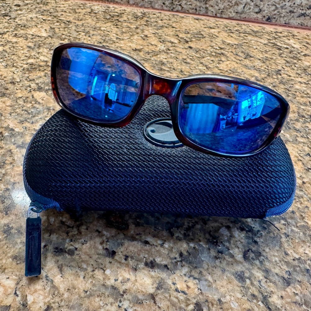 LN Costa Tortoise w/ Blue polarized lens Men's Sunglasses